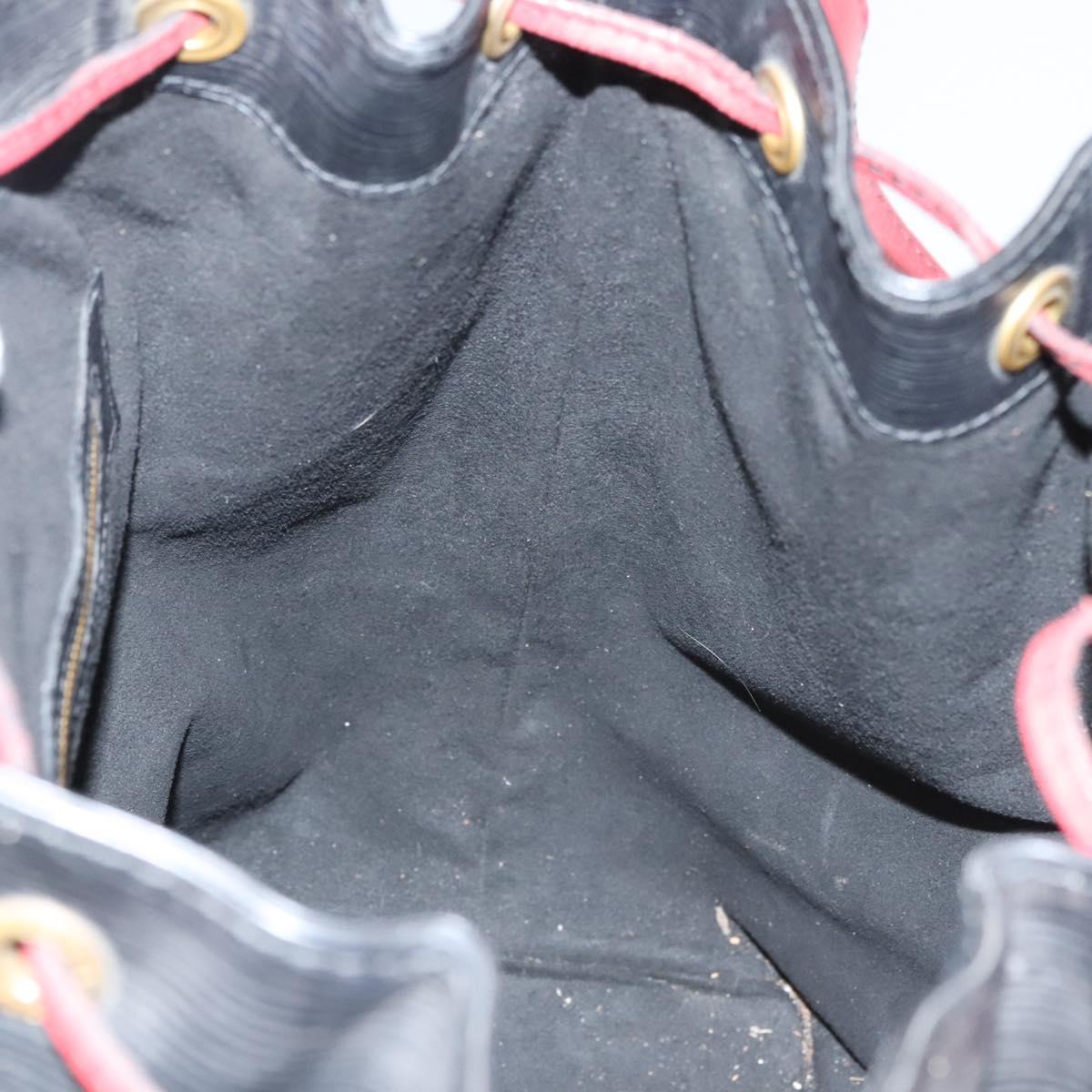 LOUIS VUITTON Epi Noe Shoulder Bag Bicolor Black Red M44017 LV Auth 123803