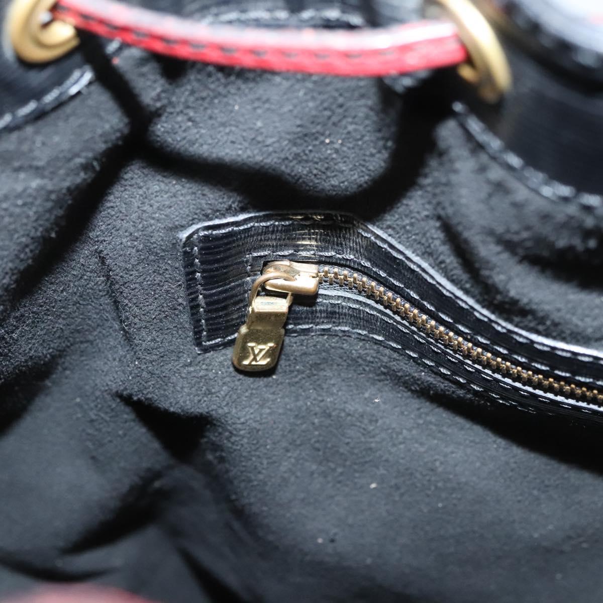 LOUIS VUITTON Epi Noe Shoulder Bag Bicolor Black Red M44017 LV Auth 123803