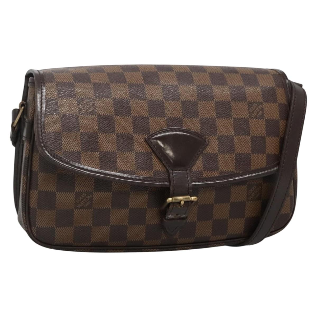 LOUIS VUITTON Damier Ebene Sologne Shoulder Bag N48079 LV Auth 123806