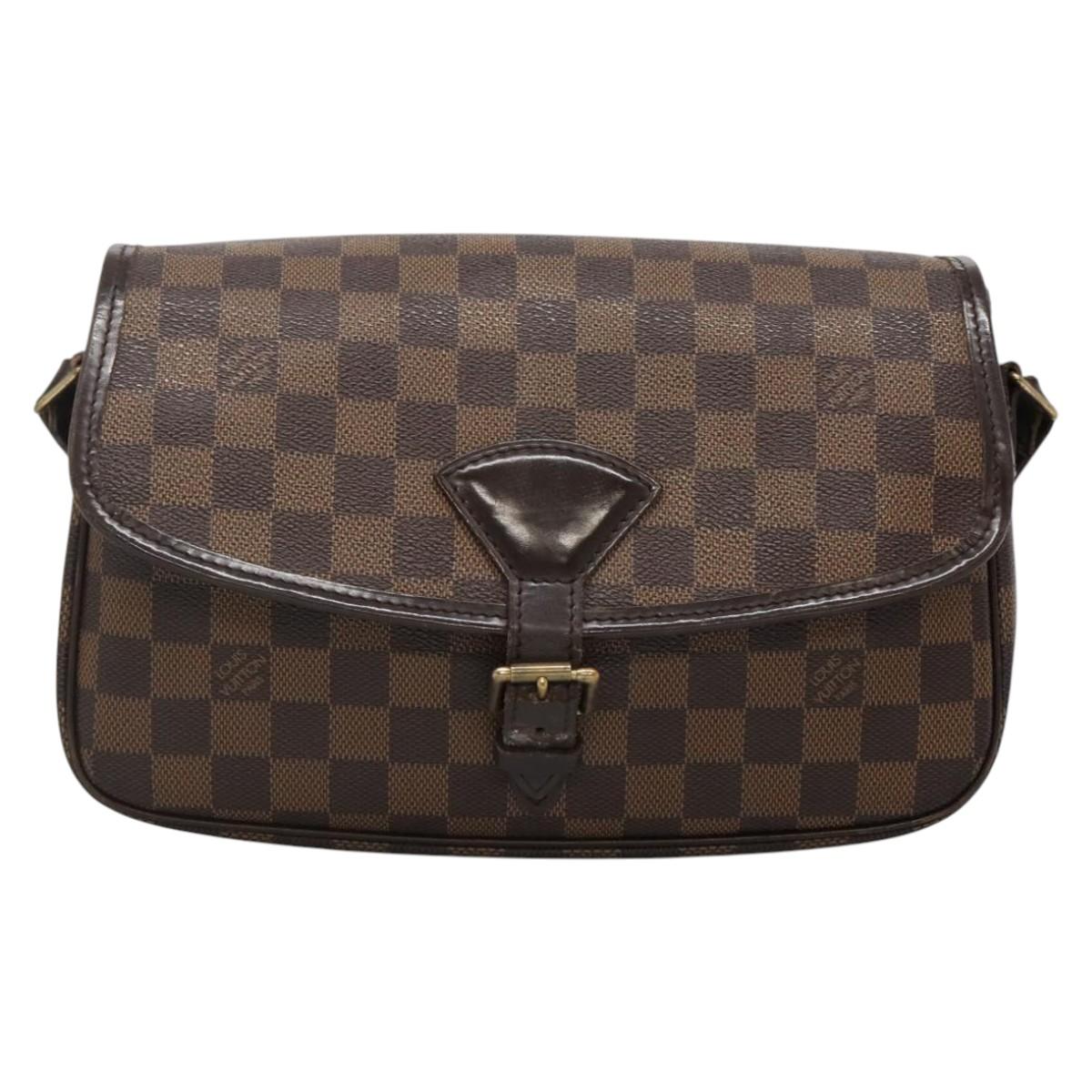 LOUIS VUITTON Damier Ebene Sologne Shoulder Bag N48079 LV Auth 123806