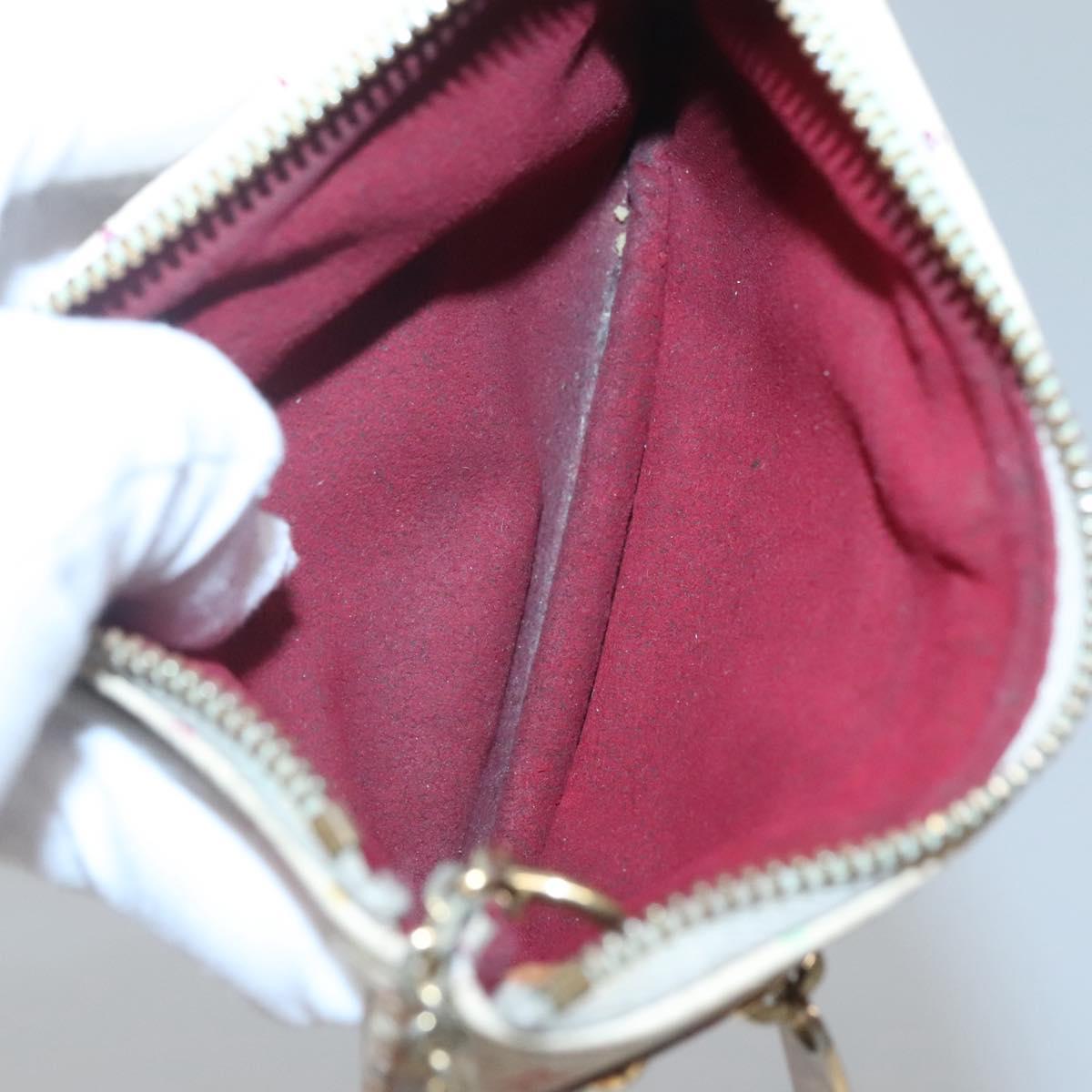 LOUIS VUITTON Monogram Multicolor Pochette MM Pouch White M60028 LV Auth 123829