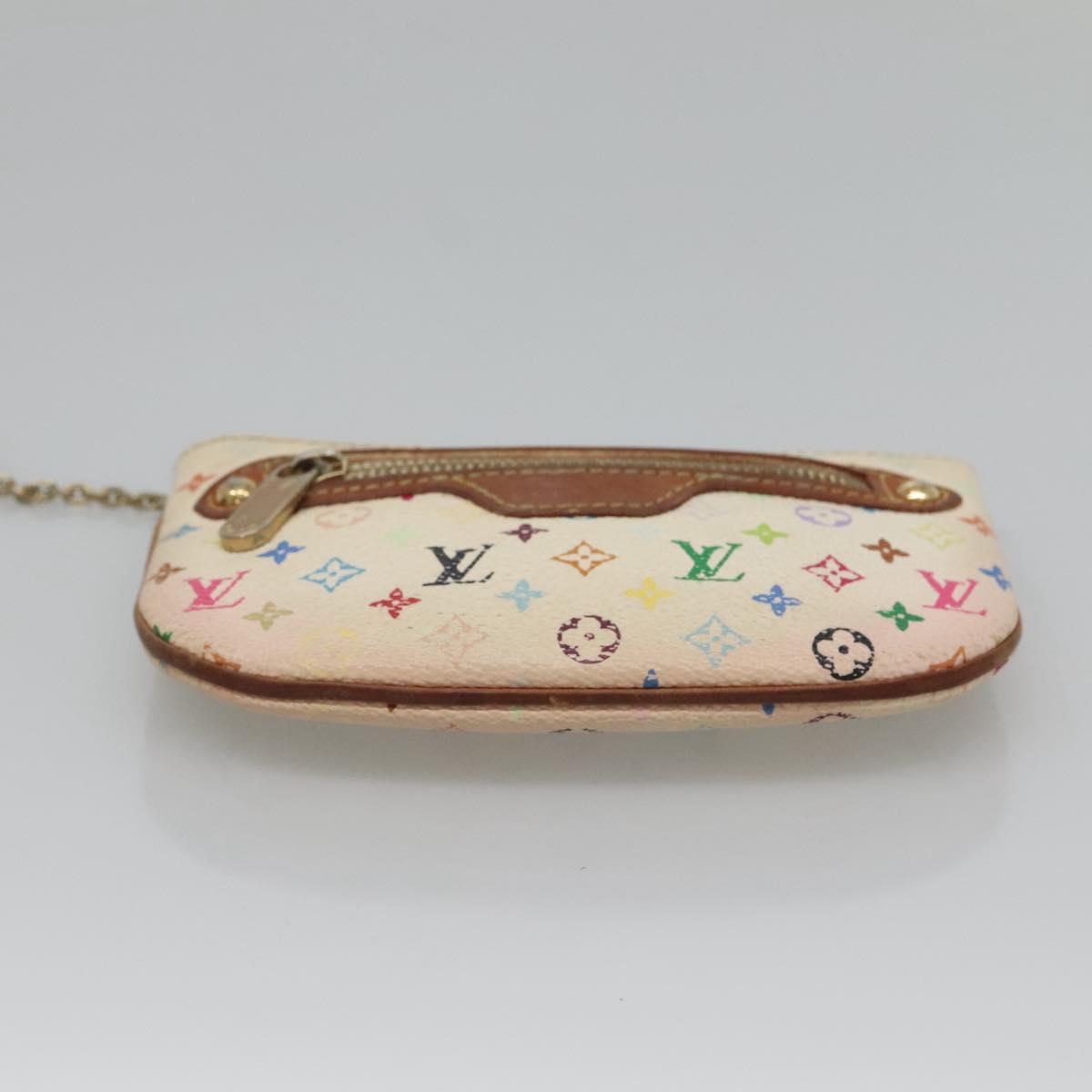 LOUIS VUITTON Monogram Multicolor Pochette MM Pouch White M60028 LV Auth 123829