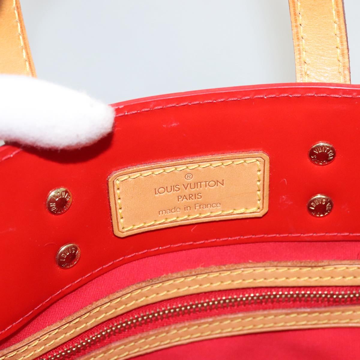 LOUIS VUITTON Monogram Vernis Reade PM Hand Bag Red Rouge M91088 LV Auth 123840