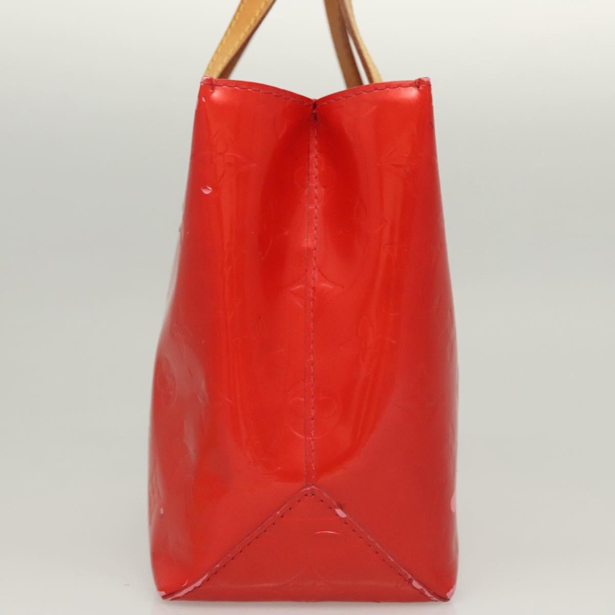 LOUIS VUITTON Monogram Vernis Reade PM Hand Bag Red Rouge M91088 LV Auth 123840