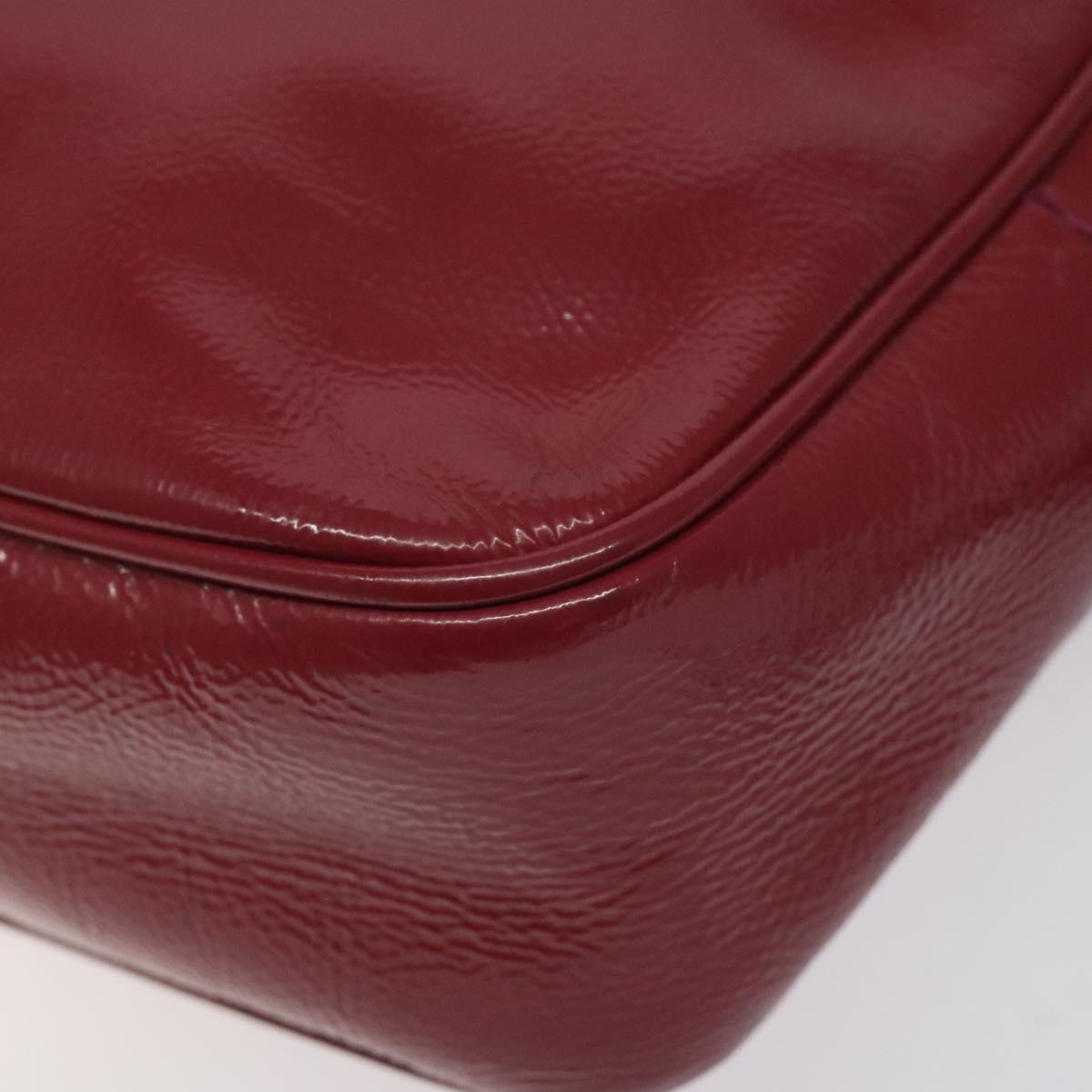 GUCCI Soho Interlocking Shoulder Bag Enamel Red Gold 308364 Auth 123849