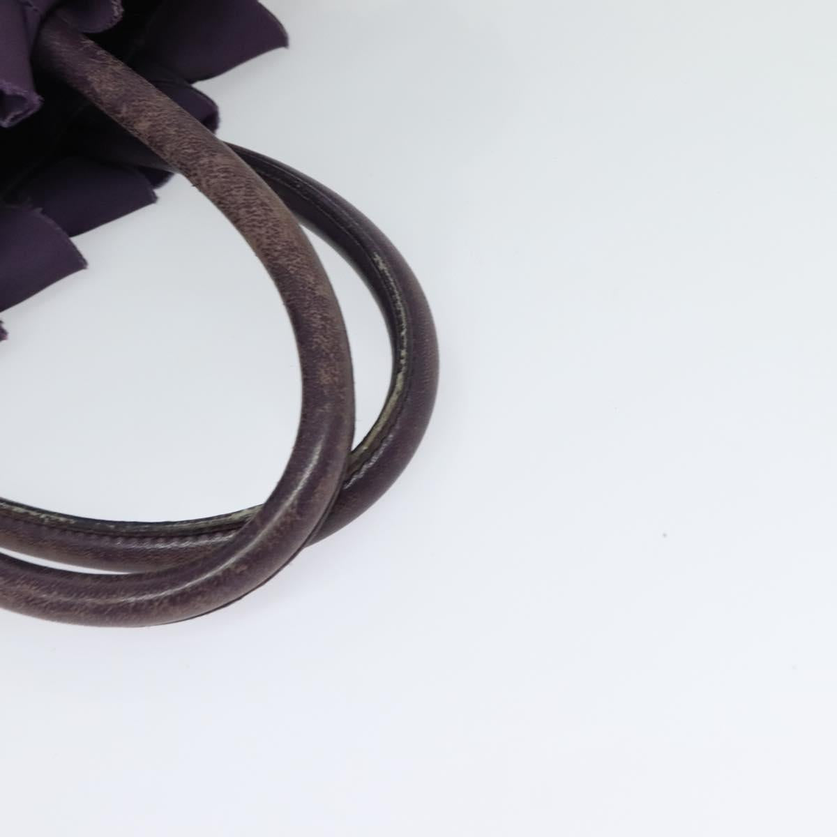 PRADA Hand Bag Nylon Purple Gold Auth 123857