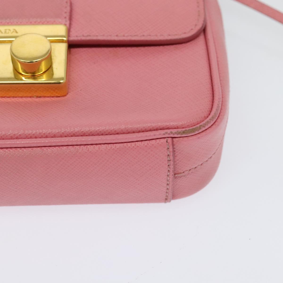 PRADA Hand Bag Safiano leather 2way Pink Auth 123909