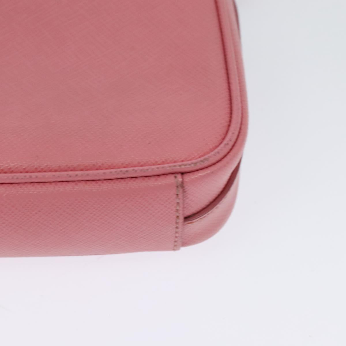 PRADA Hand Bag Safiano leather 2way Pink Auth 123909