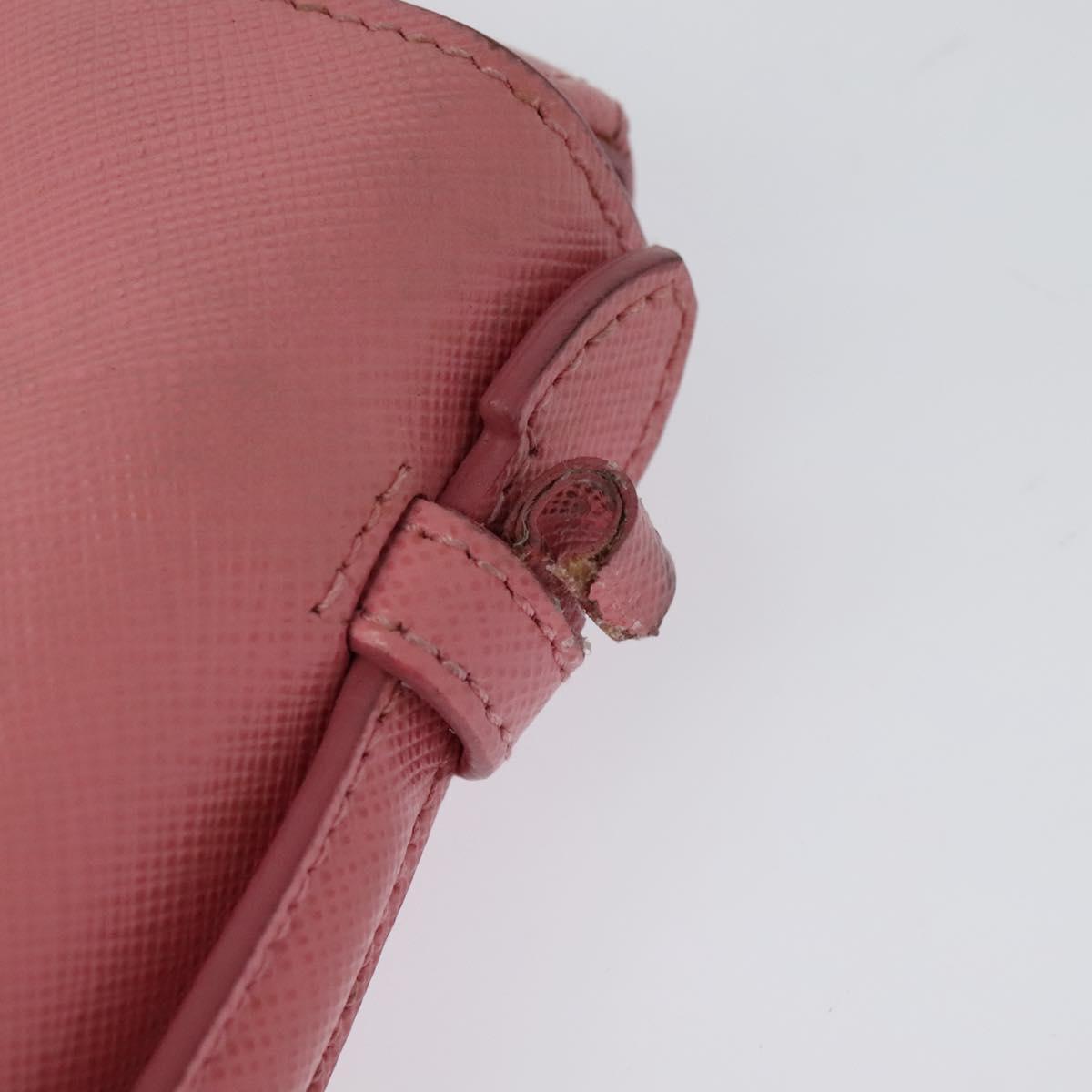 PRADA Hand Bag Safiano leather 2way Pink Auth 123909