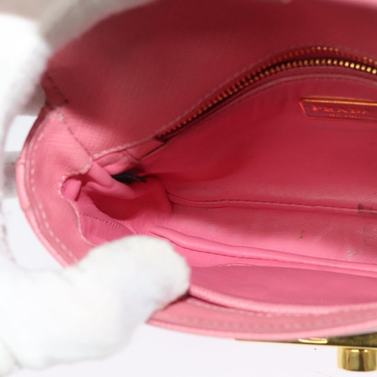 PRADA Hand Bag Safiano leather 2way Pink Auth 123909