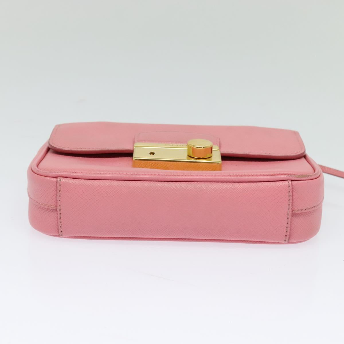 PRADA Hand Bag Safiano leather 2way Pink Auth 123909