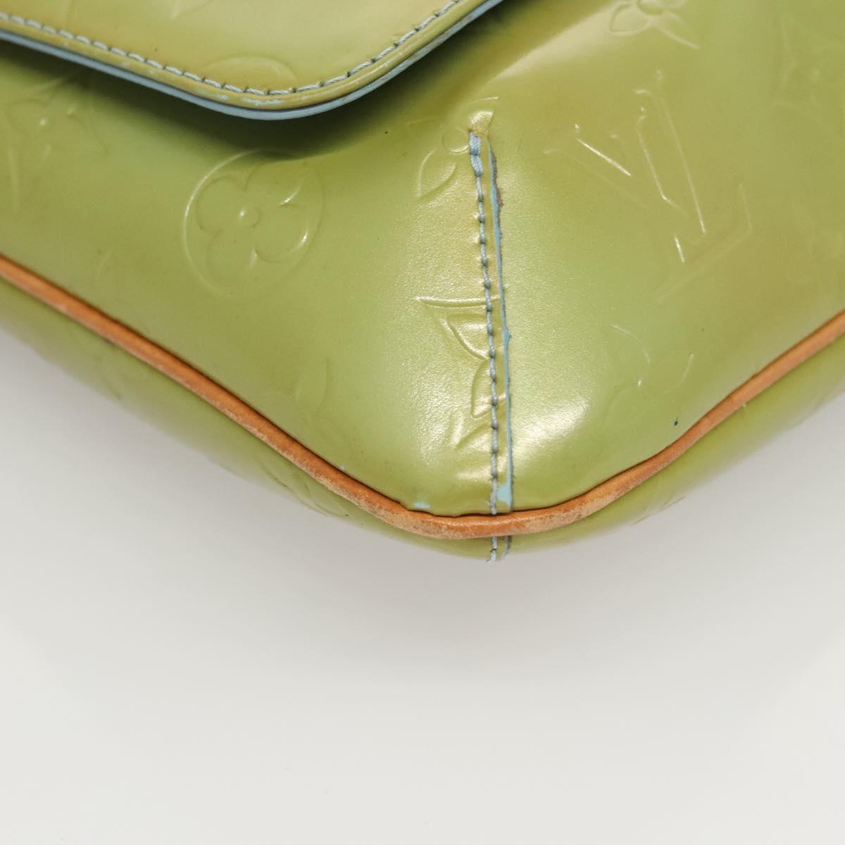 LOUIS VUITTON Monogram Vernis Thompson Street Bag Baby Blue M91009 Auth 123963