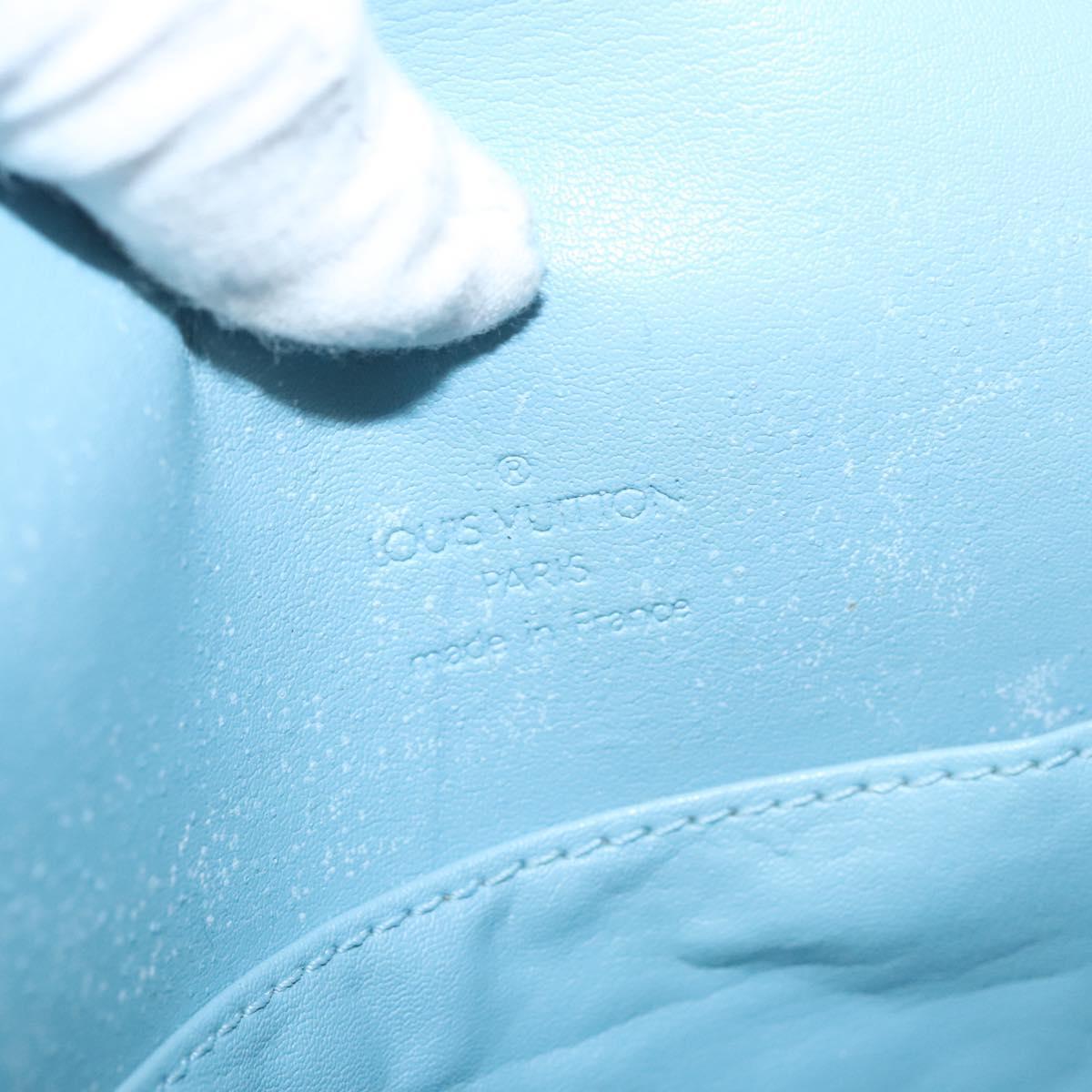 LOUIS VUITTON Monogram Vernis Thompson Street Bag Baby Blue M91009 Auth 123963