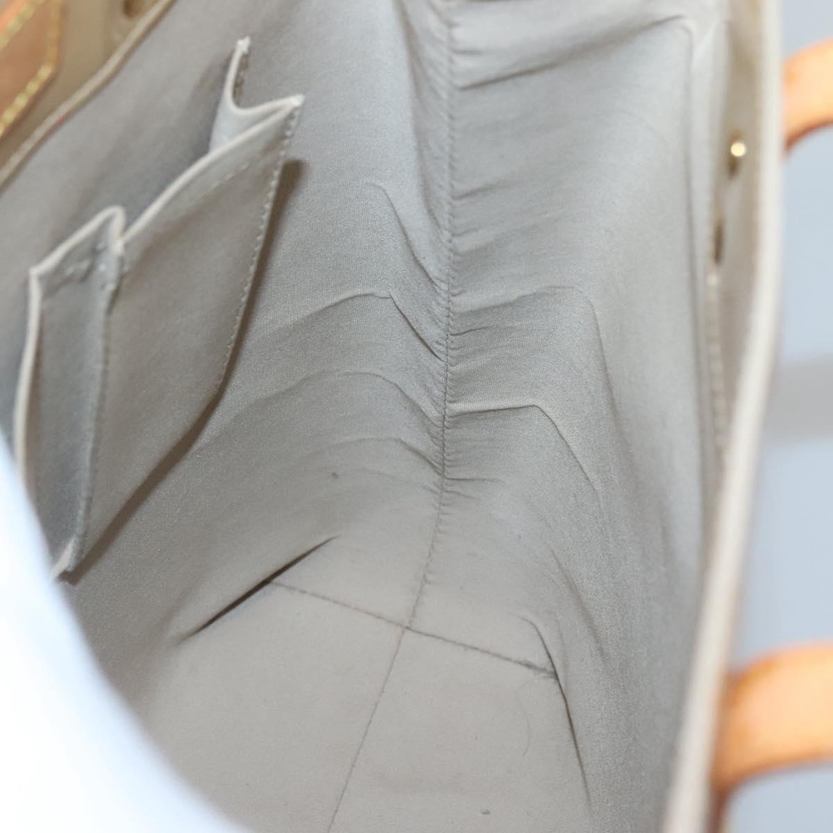 LOUIS VUITTON Monogram Vernis Reade MM Hand Bag Beige M91141 LV Auth 123966