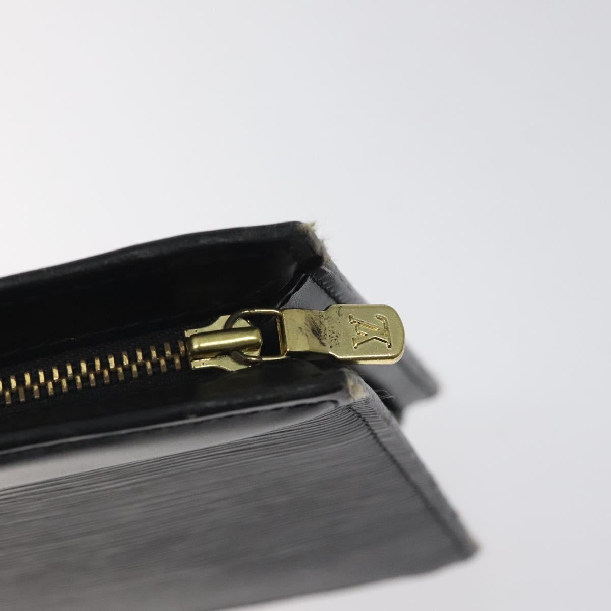 LOUIS VUITTON Epi Trousse Crete Pouch Black M48402 LV Auth 123988