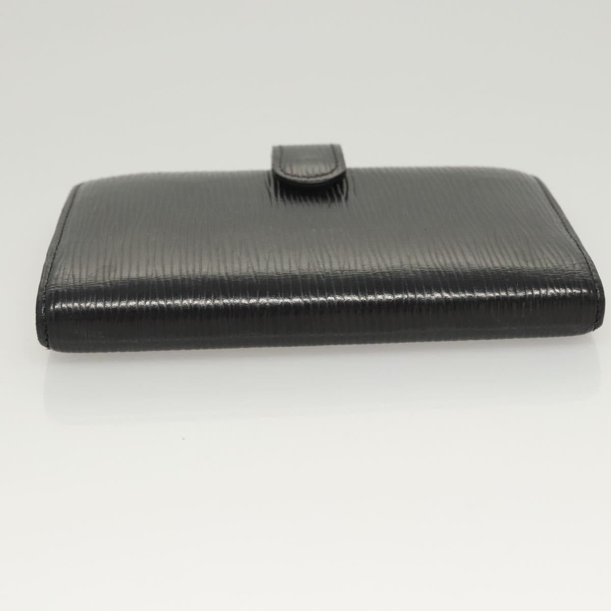 LOUIS VUITTON Epi Agenda PM Day Planner Cover Black R20052 LV Auth 124013