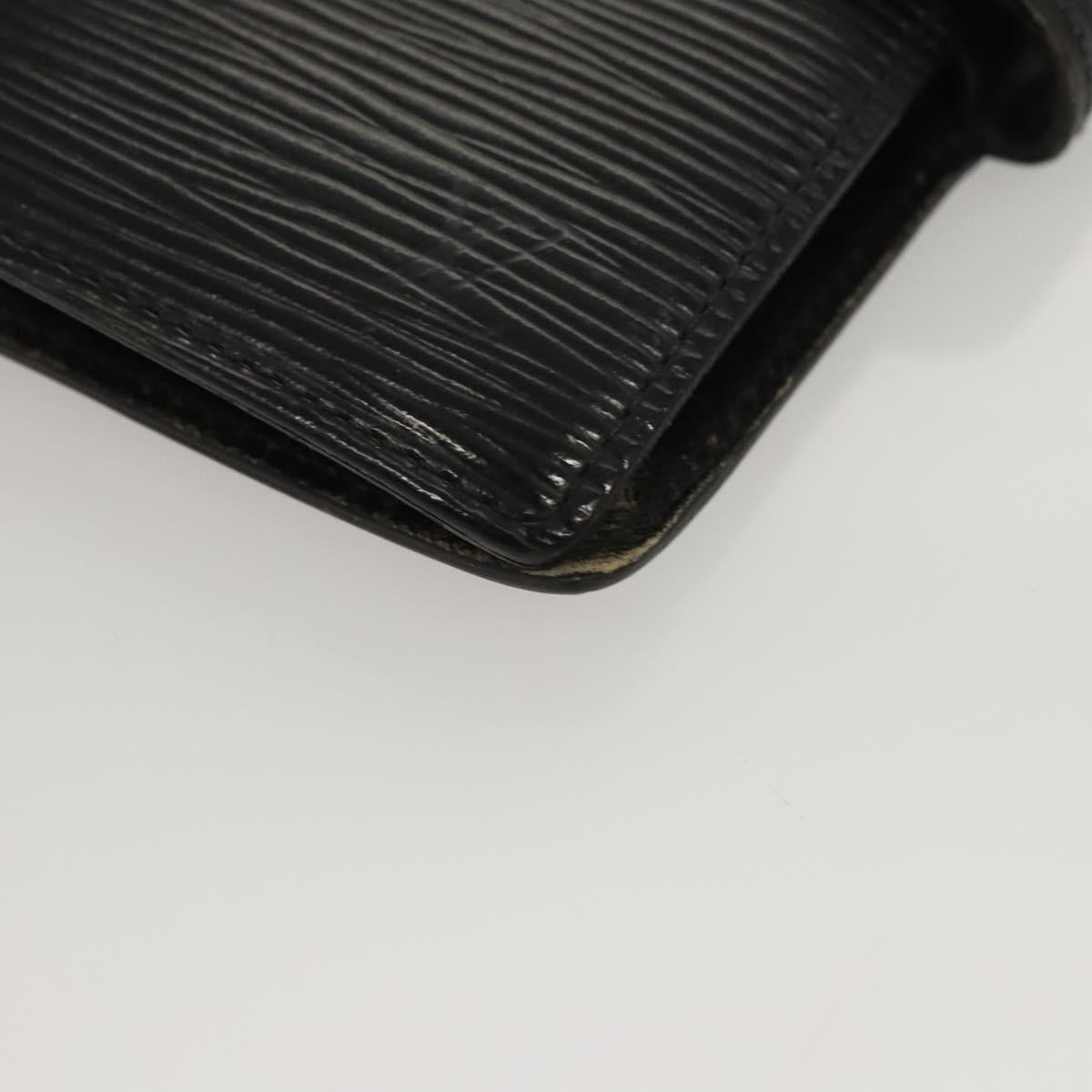 LOUIS VUITTON Epi Agenda PM Day Planner Cover Black R20052 LV Auth 124013