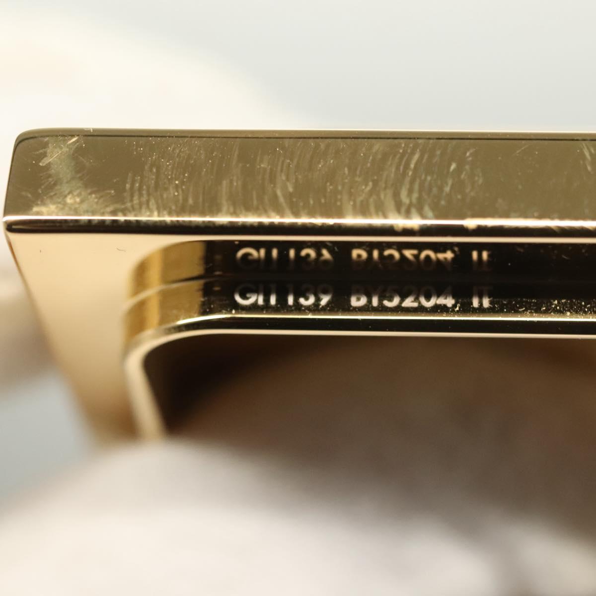 LOUIS VUITTON Monogram Metalgram Box metal Gold GI1139 LV Auth 124053M