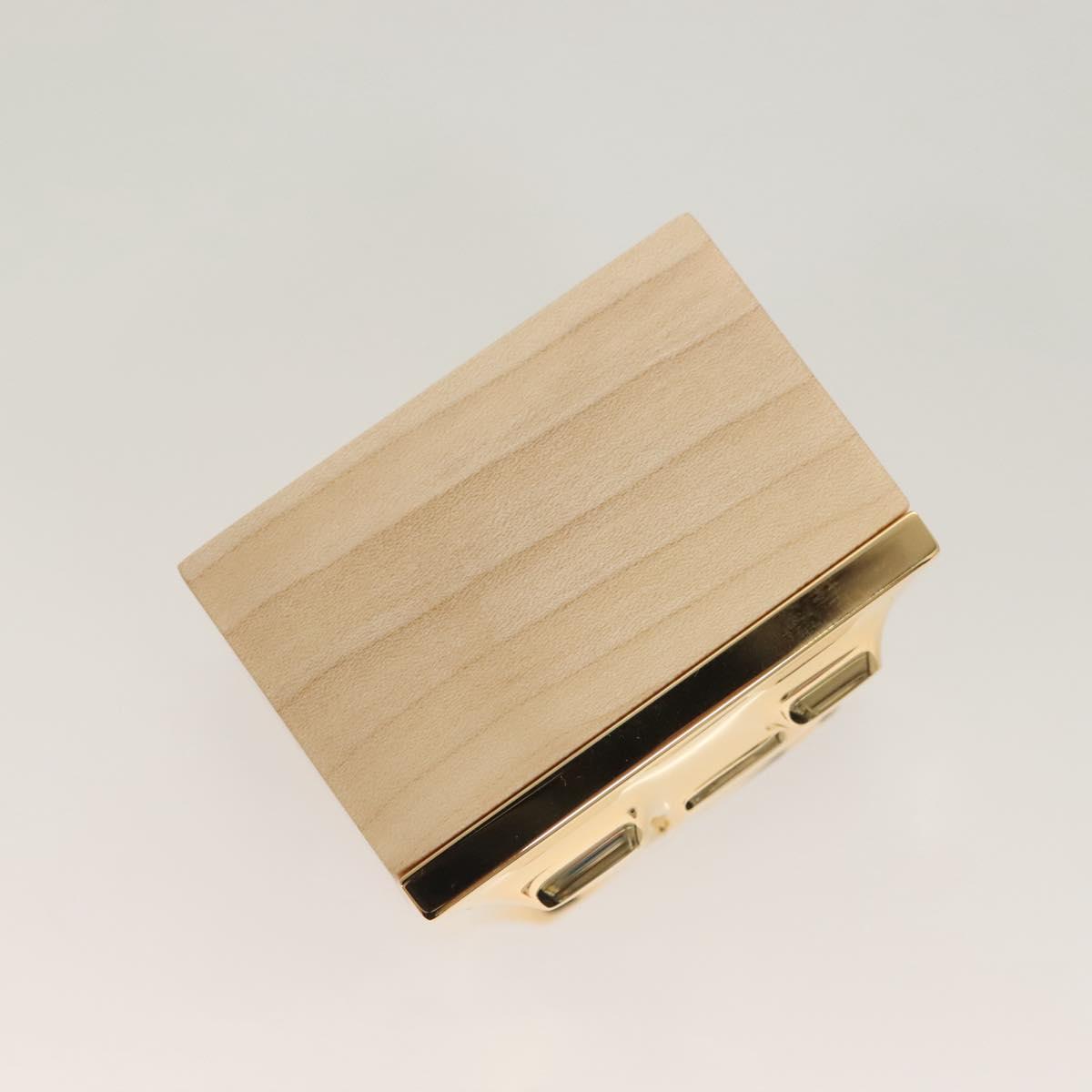 LOUIS VUITTON Monogram Metalgram Box metal Gold GI1139 LV Auth 124053M