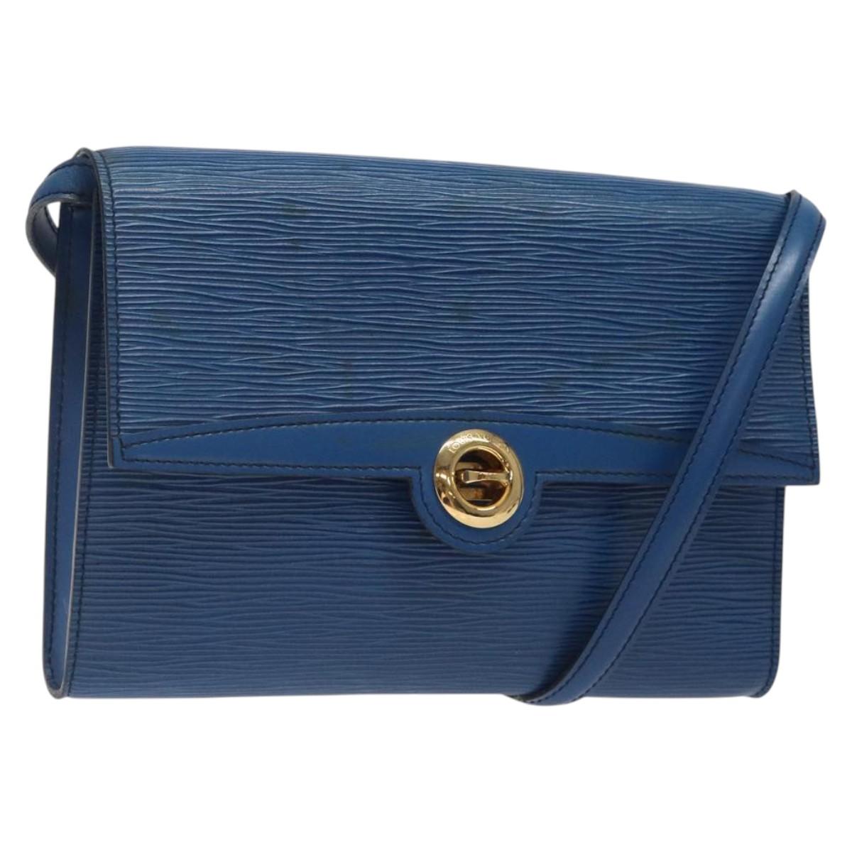 LOUIS VUITTON Epi Pochette Arche Shoulder Bag Blue M52575 LV Auth 124057
