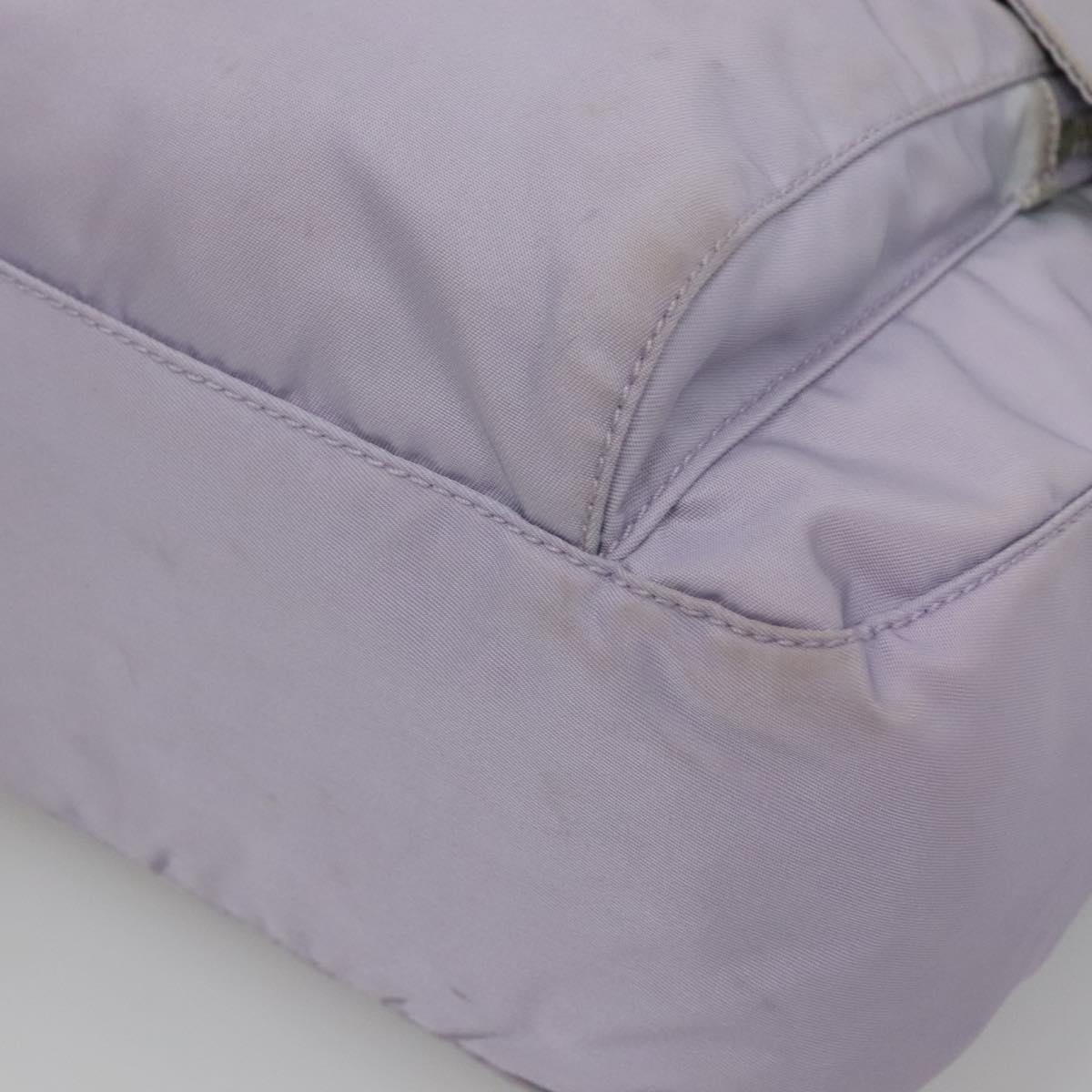 PRADA Shoulder Bag Nylon Purple Silver Auth 124063