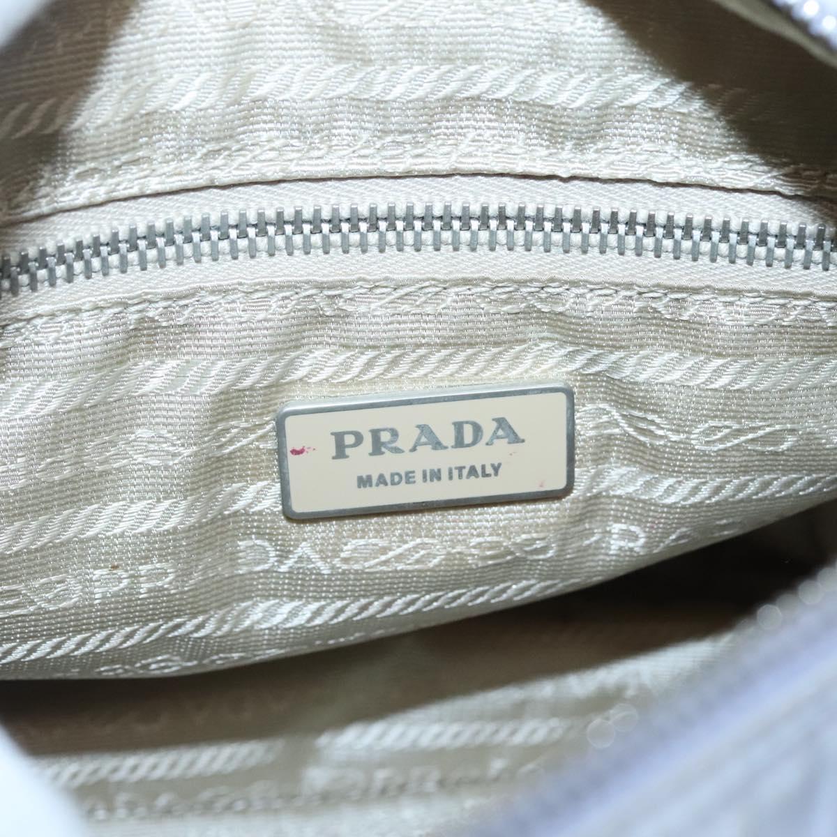 PRADA Shoulder Bag Nylon Purple Silver Auth 124063