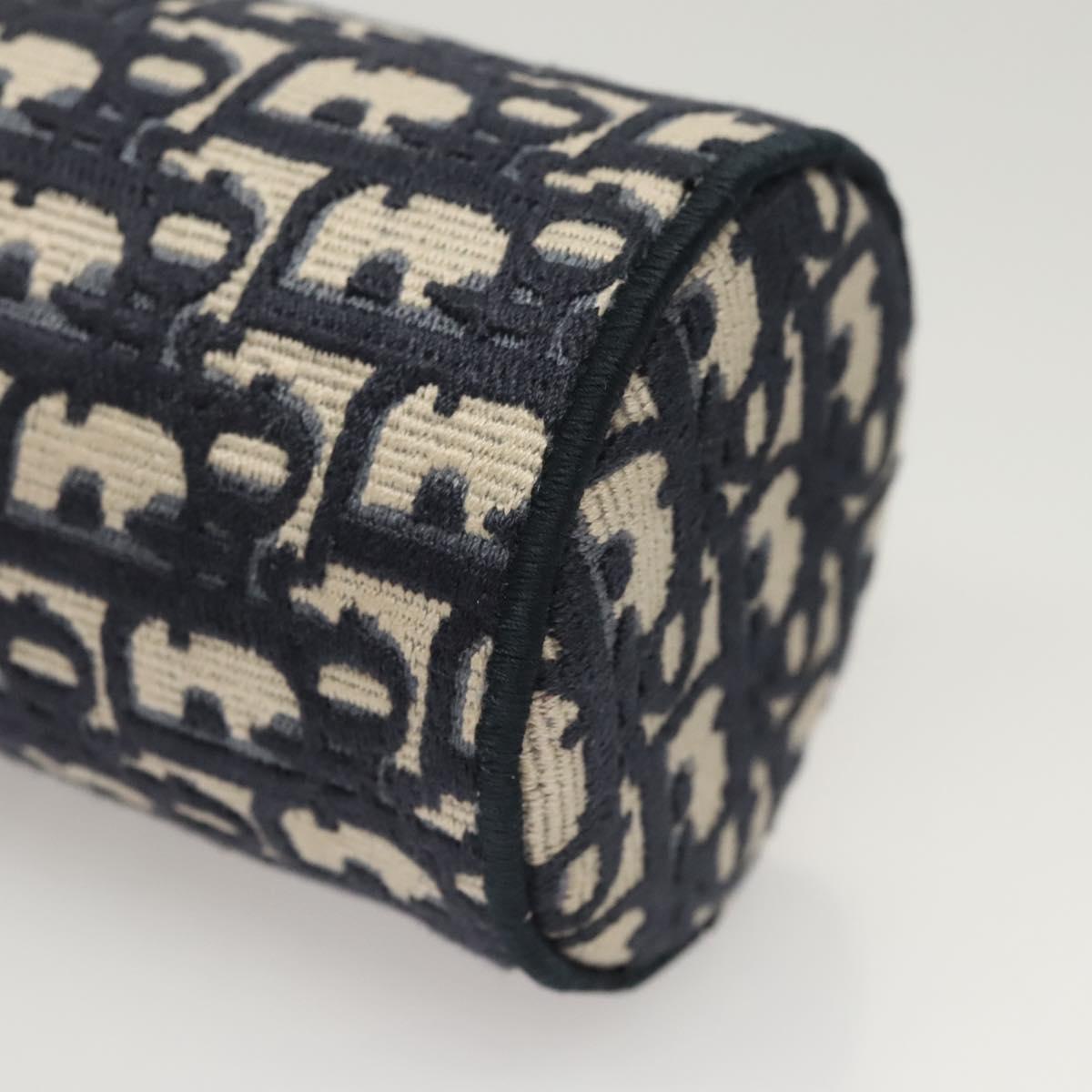 Christian Dior Oblique Fragrance Case Accessory Case Canvas Navy Auth 124067