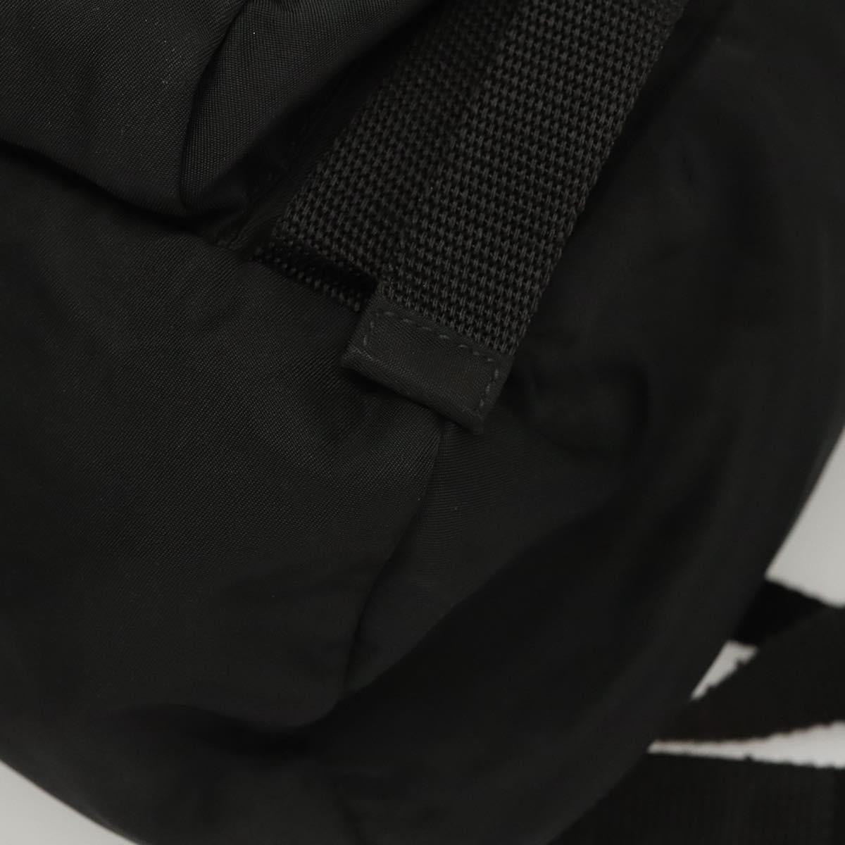 PRADA Backpack Nylon Black Silver Auth 124087