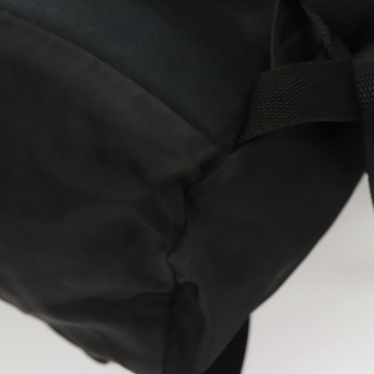 PRADA Backpack Nylon Black Silver Auth 124087
