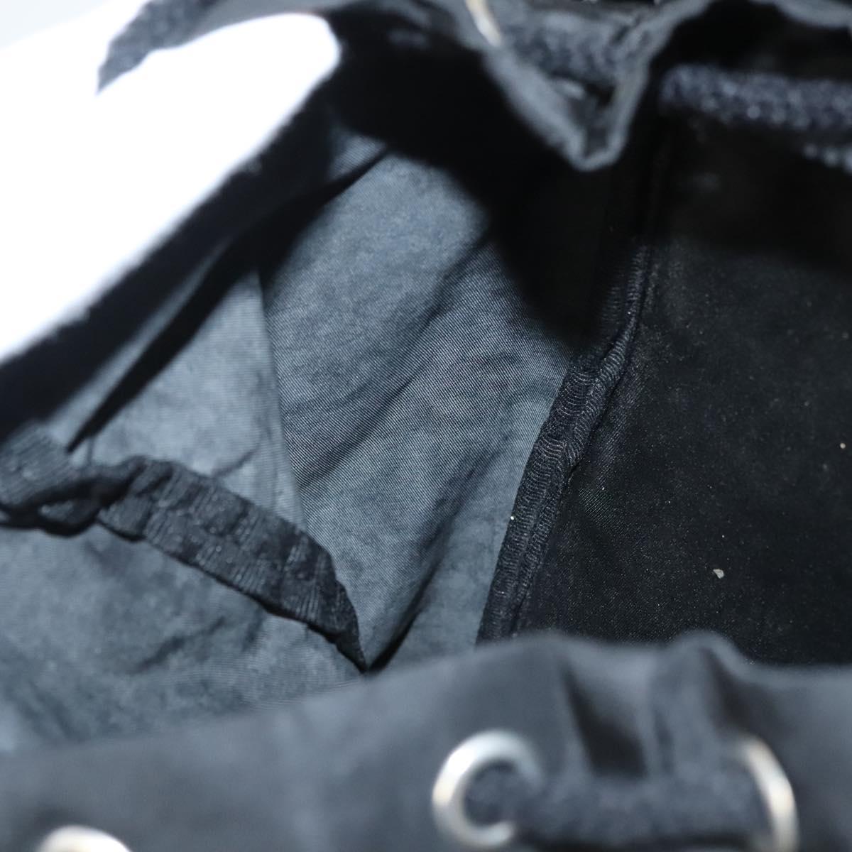 PRADA Backpack Nylon Black Silver Auth 124087