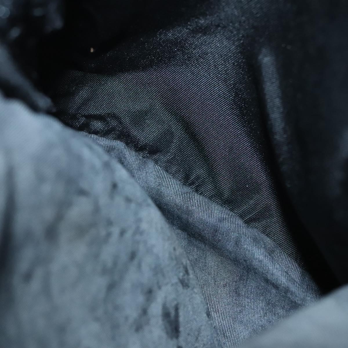 PRADA Backpack Nylon Black Silver Auth 124087