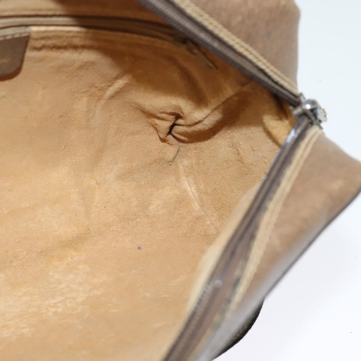 GUCCI GG Supreme Web Sherry Line Shoulder Bag PVC Beige 24 02 005 Auth 124097