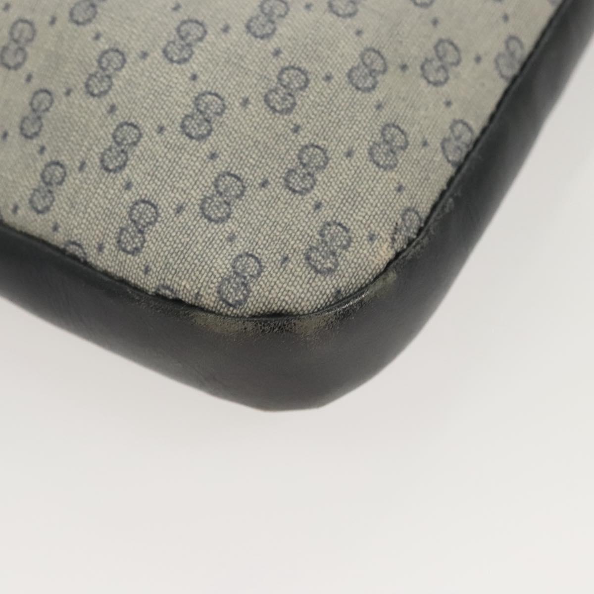 GUCCI Micro GG Supreme Shoulder Bag PVC Navy Gold 004 92 0230 Auth 124193