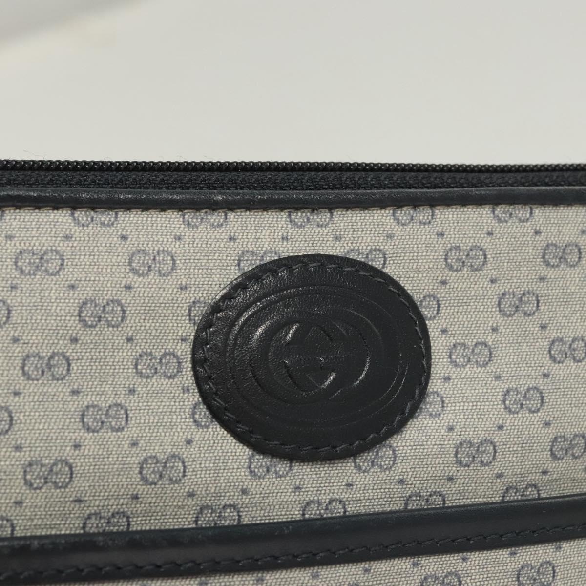 GUCCI Micro GG Supreme Shoulder Bag PVC Navy Gold 004 92 0230 Auth 124193