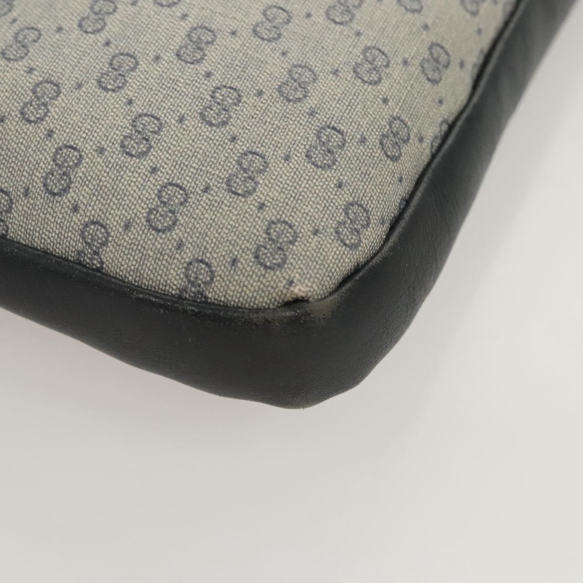 GUCCI Micro GG Supreme Shoulder Bag PVC Navy Gold 004 92 0230 Auth 124193