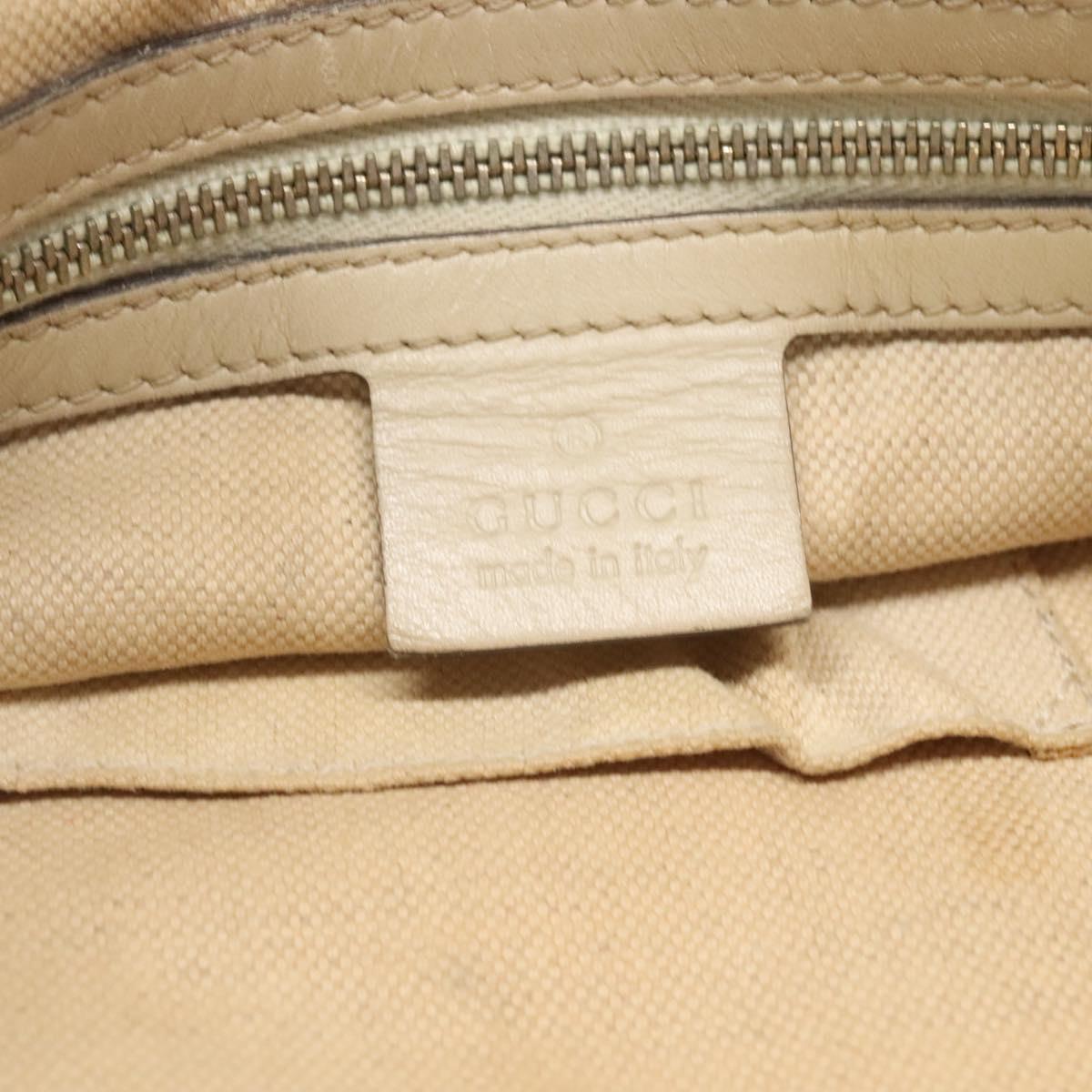 GUCCI GG Canvas Web Sherry Line Shoulder Bag Beige Gold 257065 Auth 124204