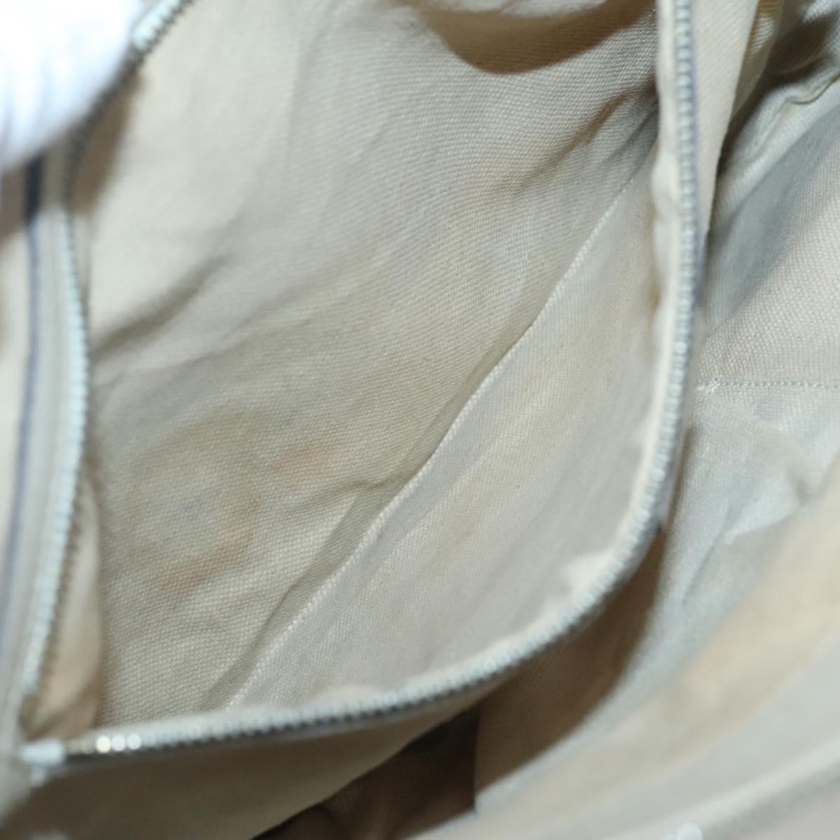 GUCCI GG Canvas Web Sherry Line Shoulder Bag Beige Gold 257065 Auth 124204