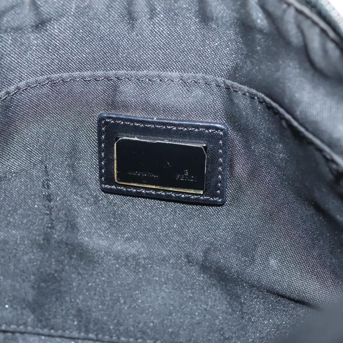 FENDI Zucchino Canvas Hand Bag Black Auth 124223