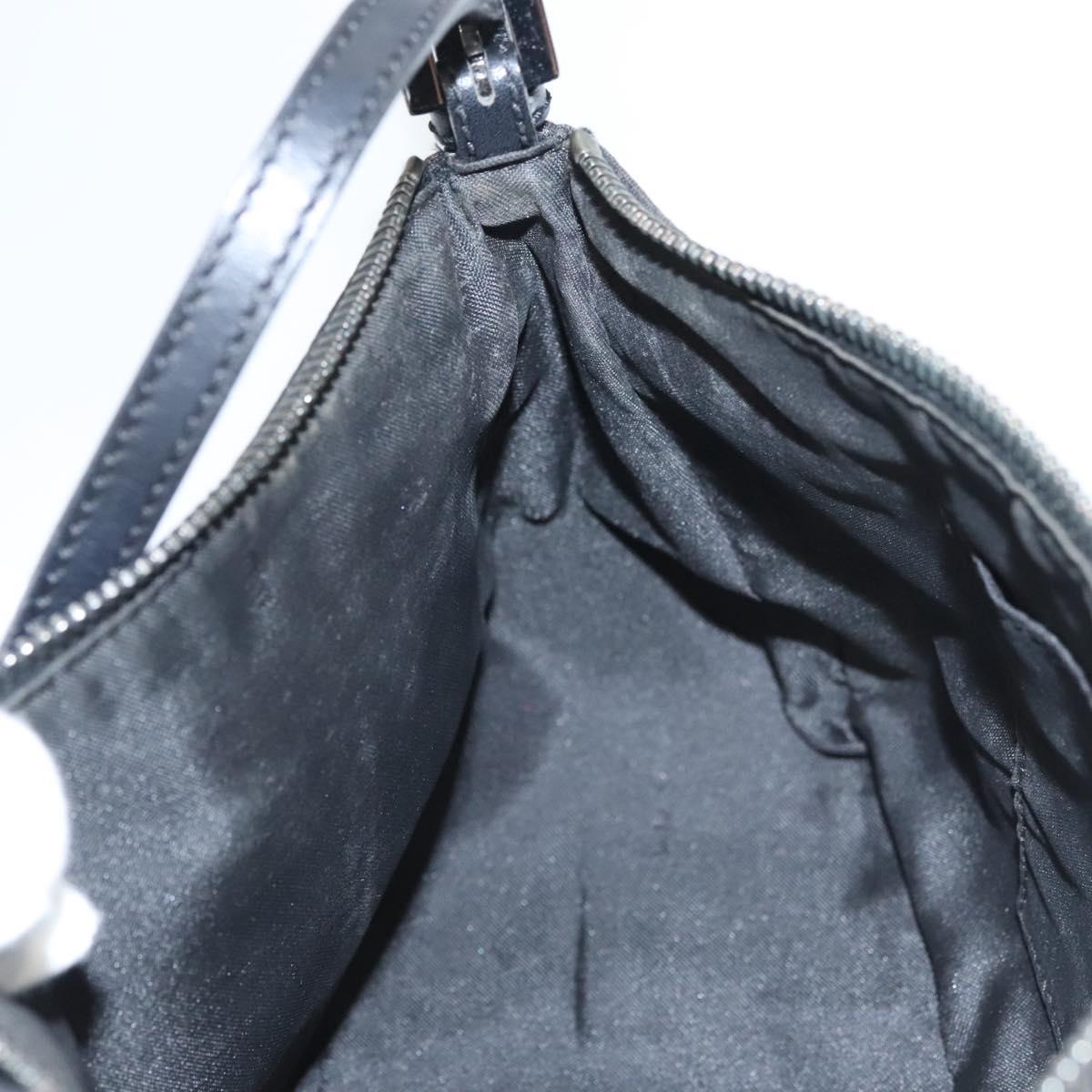 FENDI Zucchino Canvas Hand Bag Black Auth 124223
