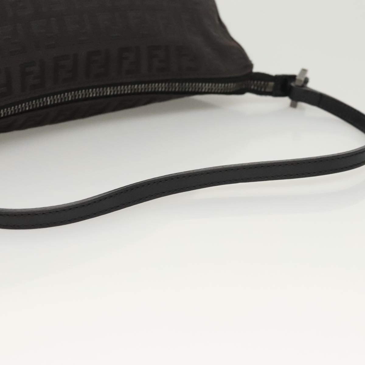 FENDI Zucchino Canvas Hand Bag Black Auth 124223