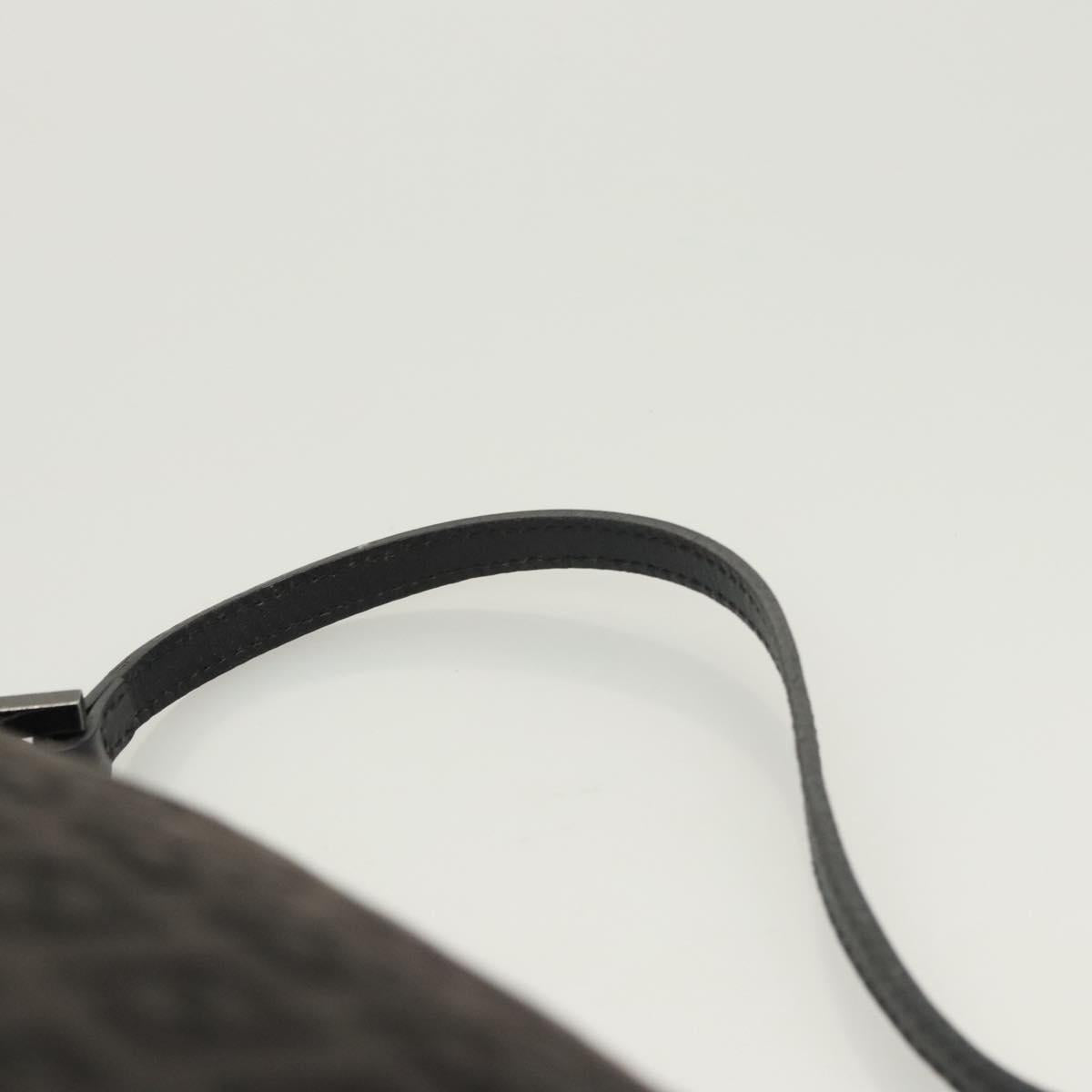 FENDI Zucchino Canvas Hand Bag Black Auth 124223