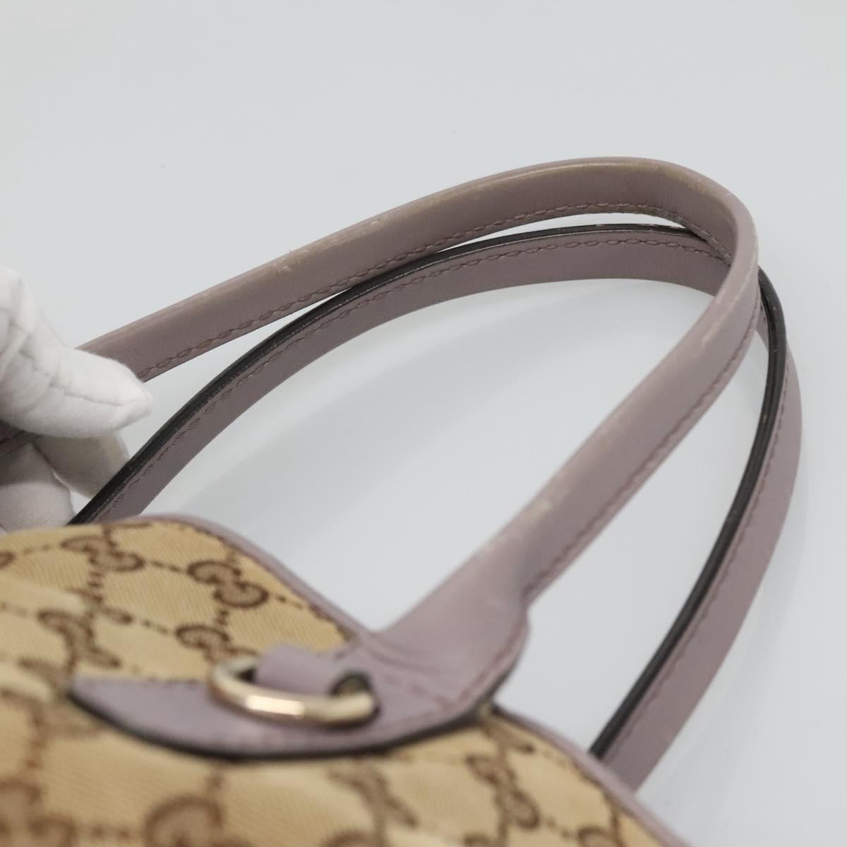 GUCCI GG Canvas Tote Bag Beige gold 269956 Auth 124245