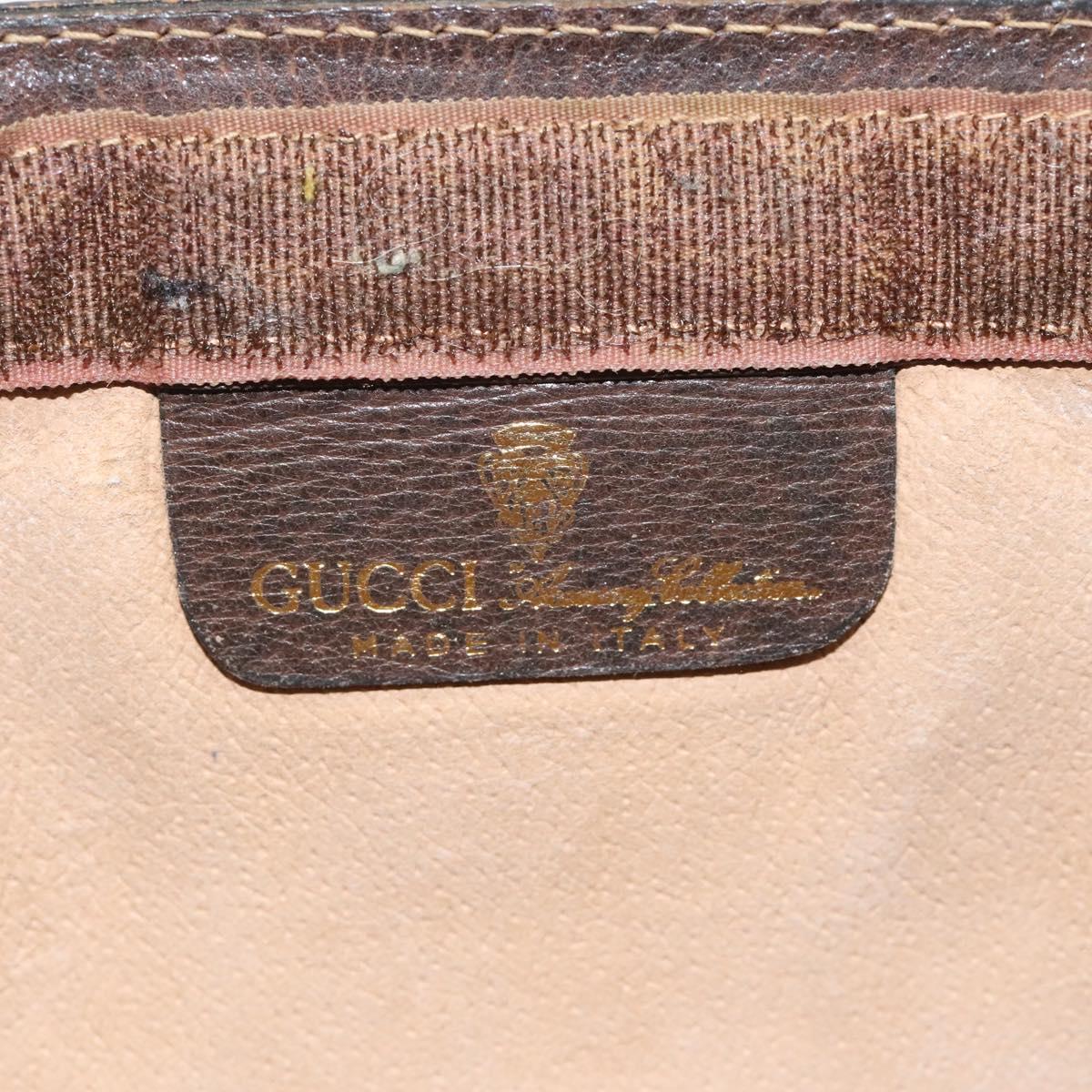 GUCCI GG Supreme Web Sherry Line Clutch Bag PVC Beige 41 014 2125 28 Auth 124275