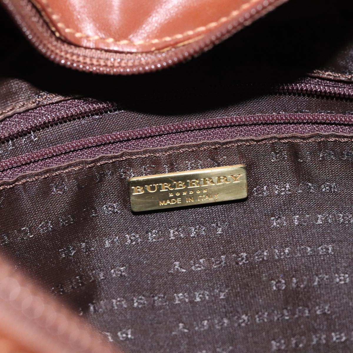 BURBERRY Nova Check Shoulder Bag PVC Beige Auth 124279