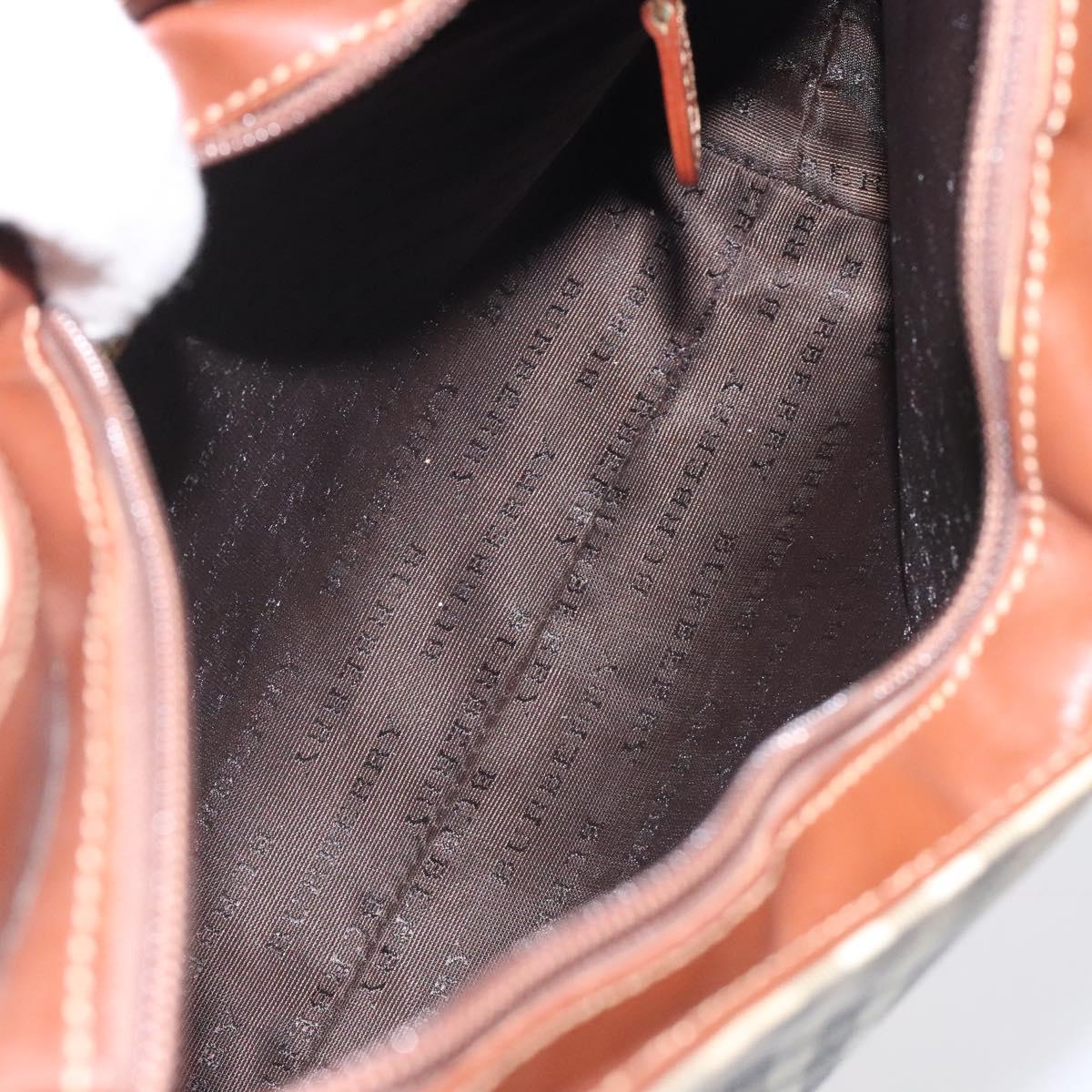 BURBERRY Nova Check Shoulder Bag PVC Beige Auth 124279