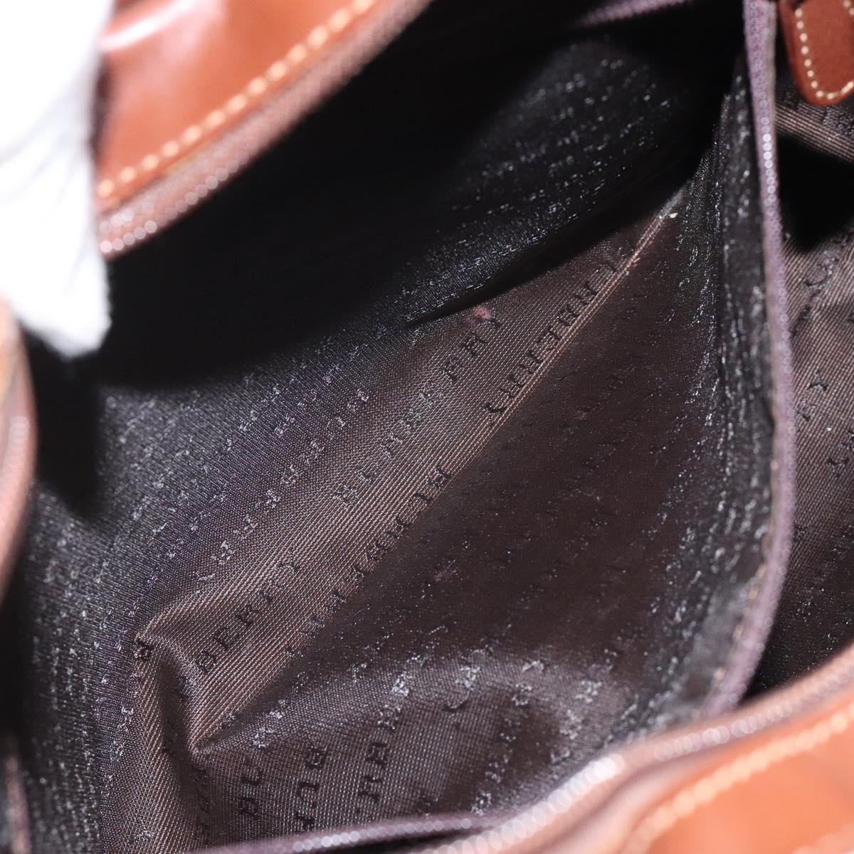 BURBERRY Nova Check Shoulder Bag PVC Beige Auth 124279