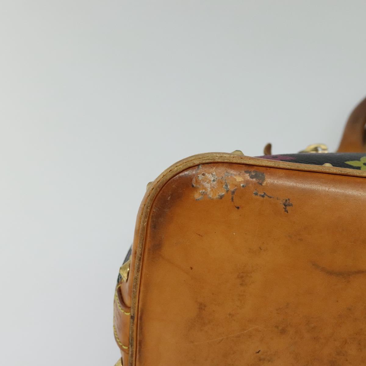 LOUIS VUITTON Monogram Multicolor Alma Hand Bag Black M92646 LV Auth 124283