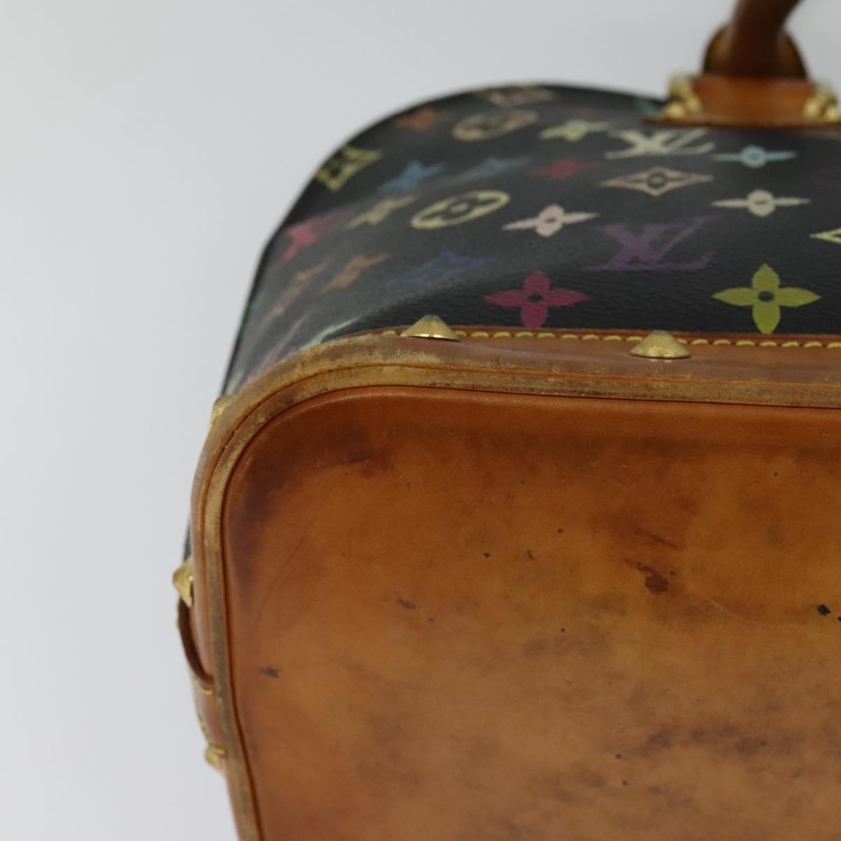 LOUIS VUITTON Monogram Multicolor Alma Hand Bag Black M92646 LV Auth 124283