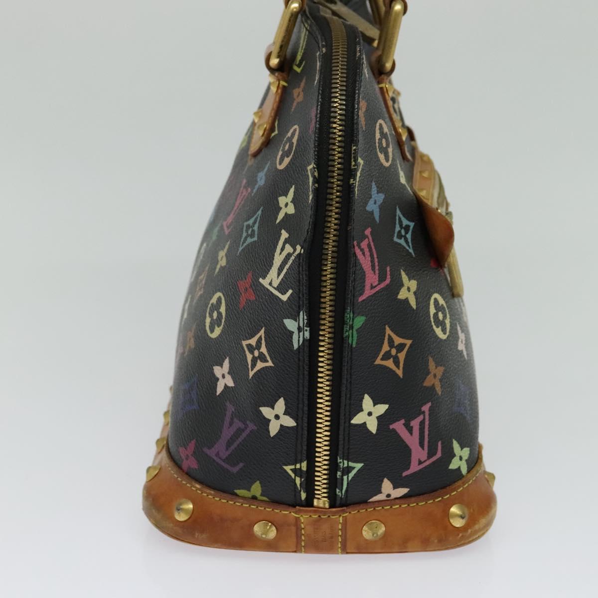 LOUIS VUITTON Monogram Multicolor Alma Hand Bag Black M92646 LV Auth 124283