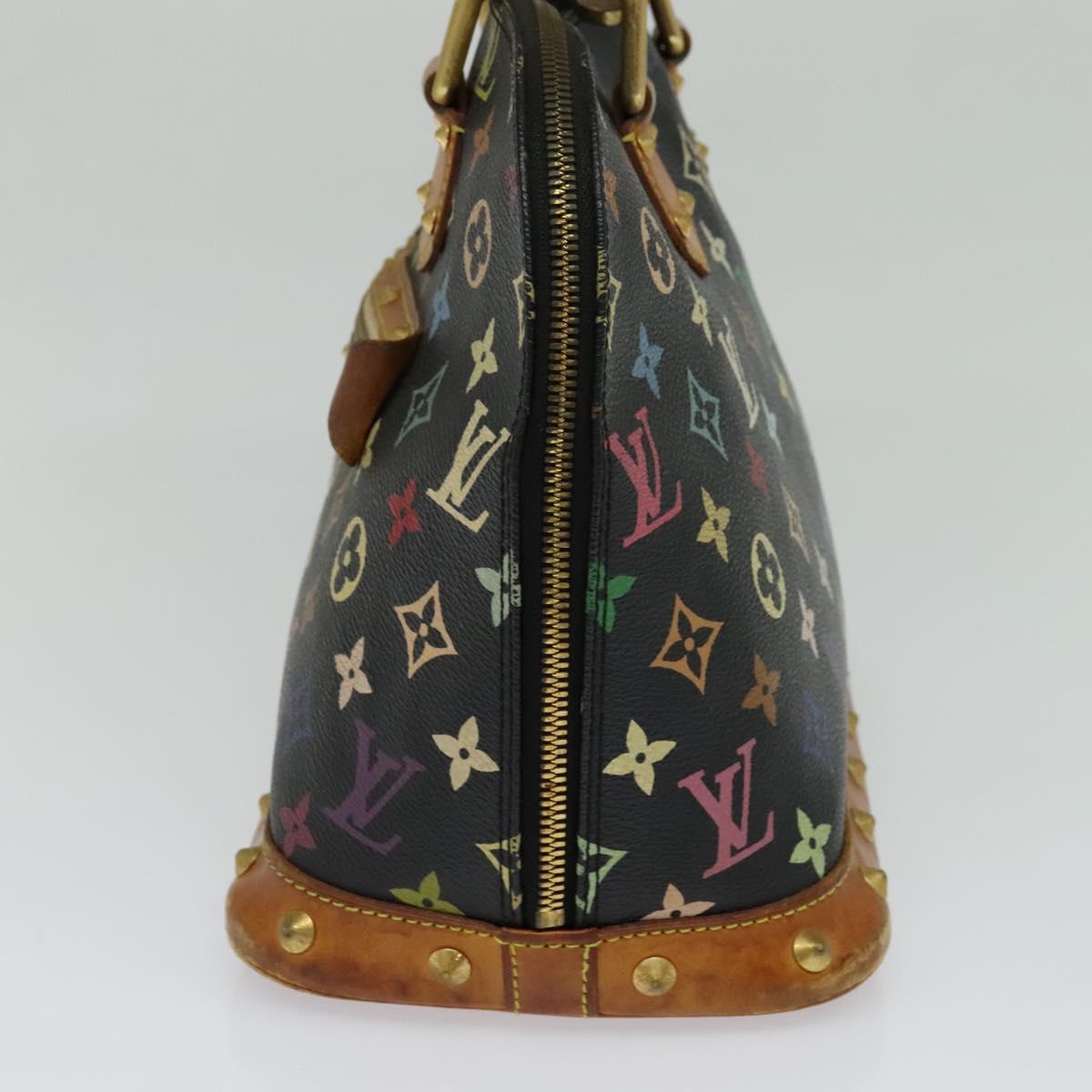 LOUIS VUITTON Monogram Multicolor Alma Hand Bag Black M92646 LV Auth 124283